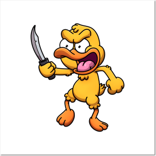 Duck With Knife Posters and Art